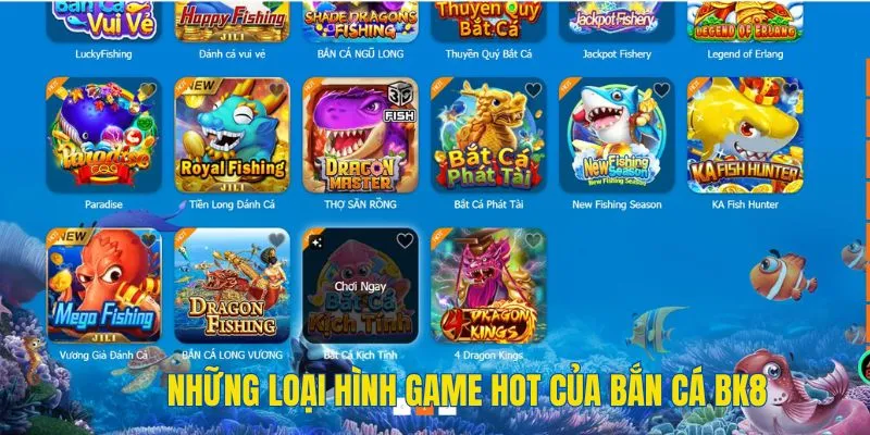 Top 3 game Fishing online hot tại BK8 